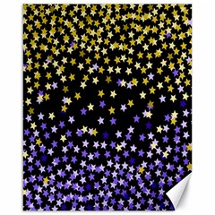 Space Star Light Gold Blue Beauty Black Canvas 16  X 20  