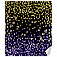 Space Star Light Gold Blue Beauty Black Canvas 20  X 24  