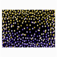 Space Star Light Gold Blue Beauty Black Large Glasses Cloth (2-side)