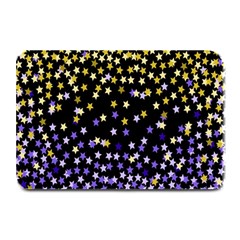 Space Star Light Gold Blue Beauty Black Plate Mats by Mariart