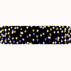 Space Star Light Gold Blue Beauty Black Large Bar Mats by Mariart