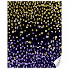 Space Star Light Gold Blue Beauty Black Canvas 11  X 14   by Mariart