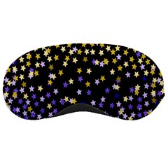 Space Star Light Gold Blue Beauty Black Sleeping Masks by Mariart