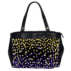 Space Star Light Gold Blue Beauty Black Office Handbags (2 Sides) 