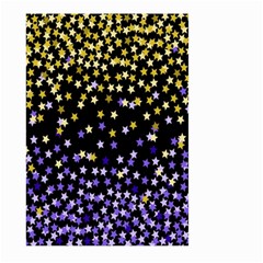 Space Star Light Gold Blue Beauty Black Large Garden Flag (two Sides) by Mariart