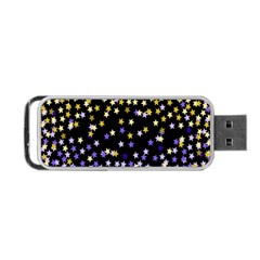 Space Star Light Gold Blue Beauty Black Portable Usb Flash (two Sides)