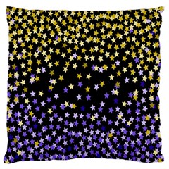 Space Star Light Gold Blue Beauty Black Standard Flano Cushion Case (two Sides) by Mariart