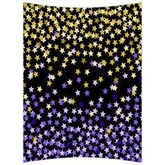 Space Star Light Gold Blue Beauty Black Back Support Cushion