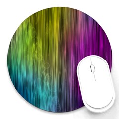 Rainbow Bubble Curtains Motion Background Space Round Mousepads