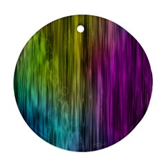 Rainbow Bubble Curtains Motion Background Space Ornament (round) by Mariart