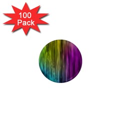 Rainbow Bubble Curtains Motion Background Space 1  Mini Magnets (100 Pack) 