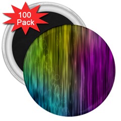 Rainbow Bubble Curtains Motion Background Space 3  Magnets (100 Pack) by Mariart