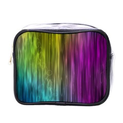 Rainbow Bubble Curtains Motion Background Space Mini Toiletries Bags by Mariart