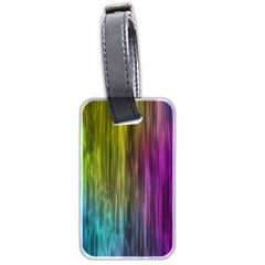 Rainbow Bubble Curtains Motion Background Space Luggage Tags (two Sides) by Mariart