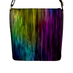 Rainbow Bubble Curtains Motion Background Space Flap Messenger Bag (l)  by Mariart