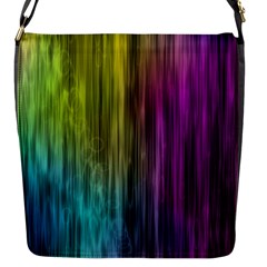 Rainbow Bubble Curtains Motion Background Space Flap Messenger Bag (s) by Mariart