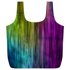 Rainbow Bubble Curtains Motion Background Space Full Print Recycle Bags (l)  by Mariart