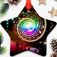 Space Star Planet Light Galaxy Moon Ornament (star)