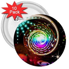 Space Star Planet Light Galaxy Moon 3  Buttons (10 Pack) 