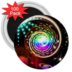 Space Star Planet Light Galaxy Moon 3  Magnets (100 Pack)