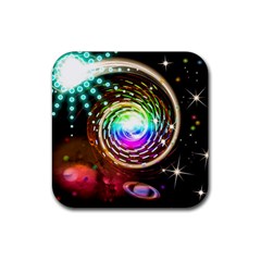 Space Star Planet Light Galaxy Moon Rubber Coaster (square)  by Mariart