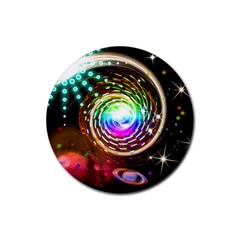 Space Star Planet Light Galaxy Moon Rubber Round Coaster (4 Pack)  by Mariart