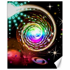 Space Star Planet Light Galaxy Moon Canvas 16  X 20  