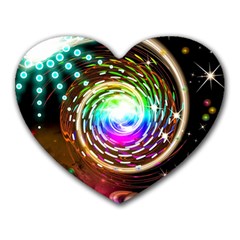 Space Star Planet Light Galaxy Moon Heart Mousepads by Mariart