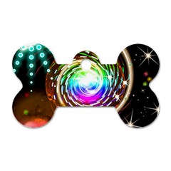 Space Star Planet Light Galaxy Moon Dog Tag Bone (two Sides)