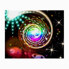 Space Star Planet Light Galaxy Moon Small Glasses Cloth (2-side) by Mariart