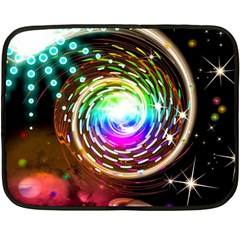 Space Star Planet Light Galaxy Moon Double Sided Fleece Blanket (mini) 