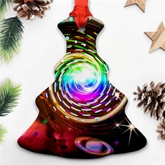 Space Star Planet Light Galaxy Moon Christmas Tree Ornament (two Sides) by Mariart