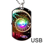 Space Star Planet Light Galaxy Moon Dog Tag USB Flash (Two Sides) Front