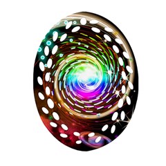 Space Star Planet Light Galaxy Moon Ornament (oval Filigree) by Mariart