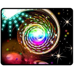 Space Star Planet Light Galaxy Moon Double Sided Fleece Blanket (medium)  by Mariart