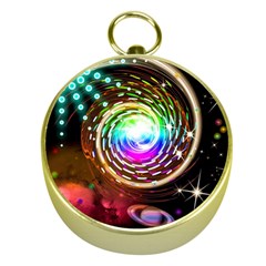 Space Star Planet Light Galaxy Moon Gold Compasses by Mariart