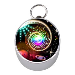 Space Star Planet Light Galaxy Moon Mini Silver Compasses by Mariart