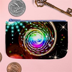 Space Star Planet Light Galaxy Moon Large Coin Purse by Mariart