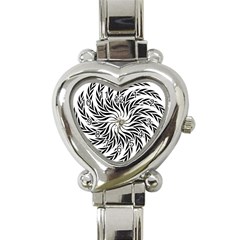 Spiral Leafy Black Floral Flower Star Hole Heart Italian Charm Watch