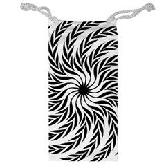 Spiral Leafy Black Floral Flower Star Hole Jewelry Bag