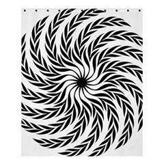 Spiral Leafy Black Floral Flower Star Hole Shower Curtain 60  X 72  (medium)  by Mariart