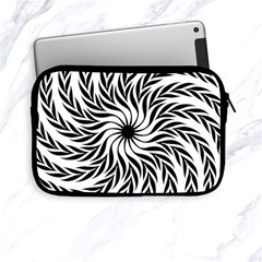 Spiral Leafy Black Floral Flower Star Hole Apple Ipad Mini Zipper Cases by Mariart