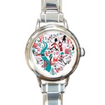 London Illustration City Round Italian Charm Watch Front