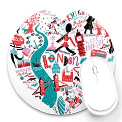 London Illustration City Round Mousepads