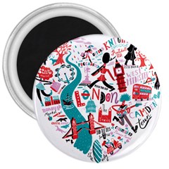 London Illustration City 3  Magnets by Mariart