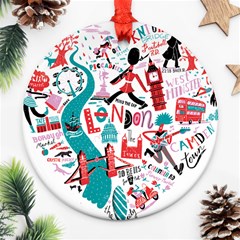 London Illustration City Ornament (round)