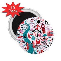 London Illustration City 2 25  Magnets (10 Pack) 