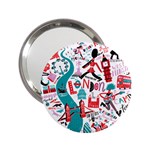 London Illustration City 2.25  Handbag Mirrors Front