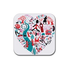 London Illustration City Rubber Coaster (square) 