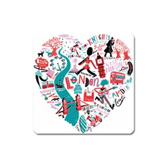 London Illustration City Square Magnet by Mariart